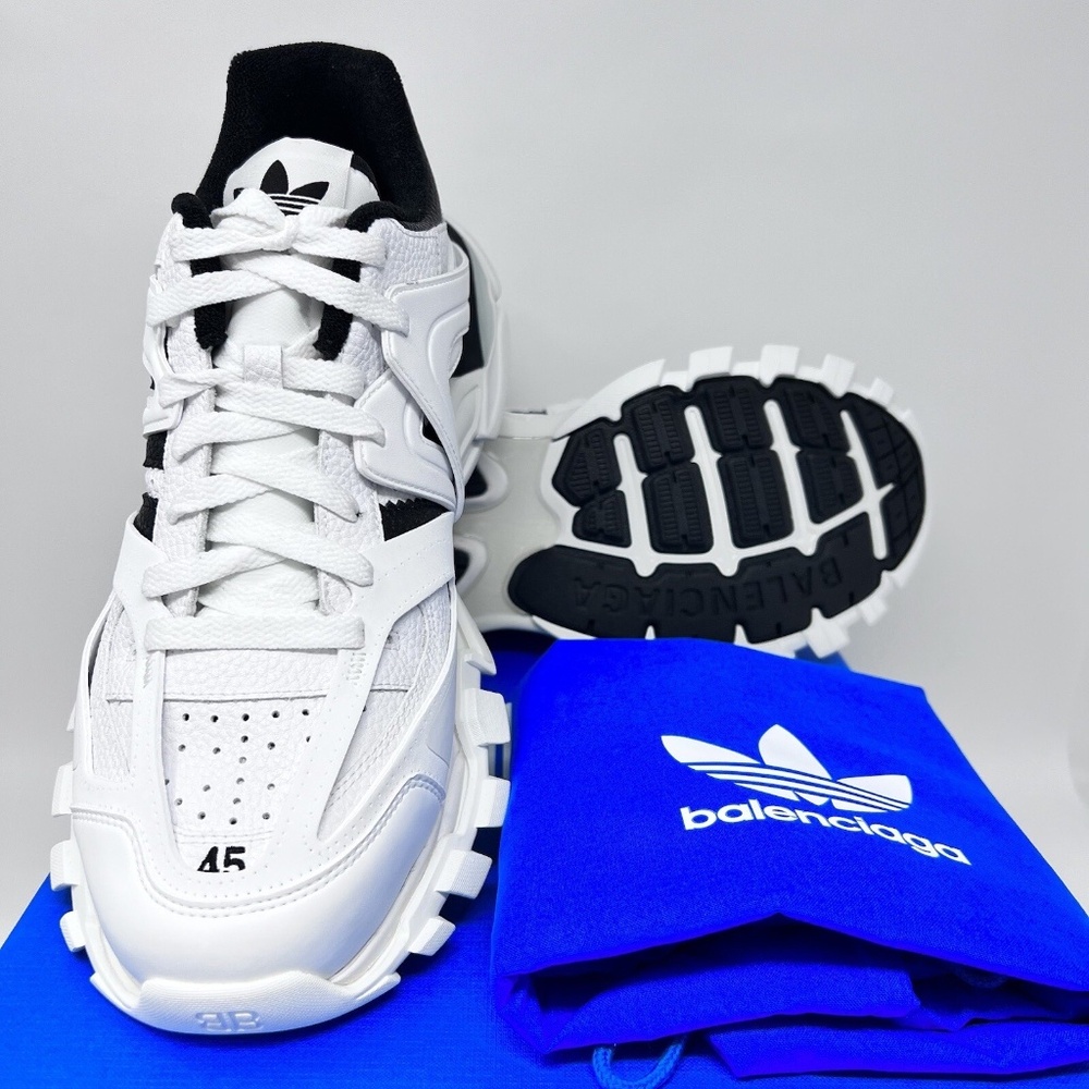 Balenciaga x Adidas Track Forum Sneakers Size 45 EU White Black - Picture 9 of 9
